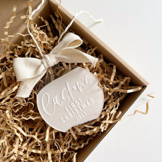 Personalised Christmas Plaque - First Christmas