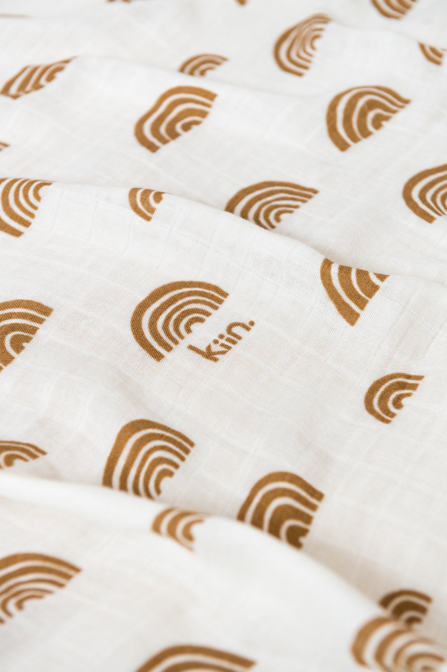 Organic Swaddle | Rainbows - Ivory + Umber