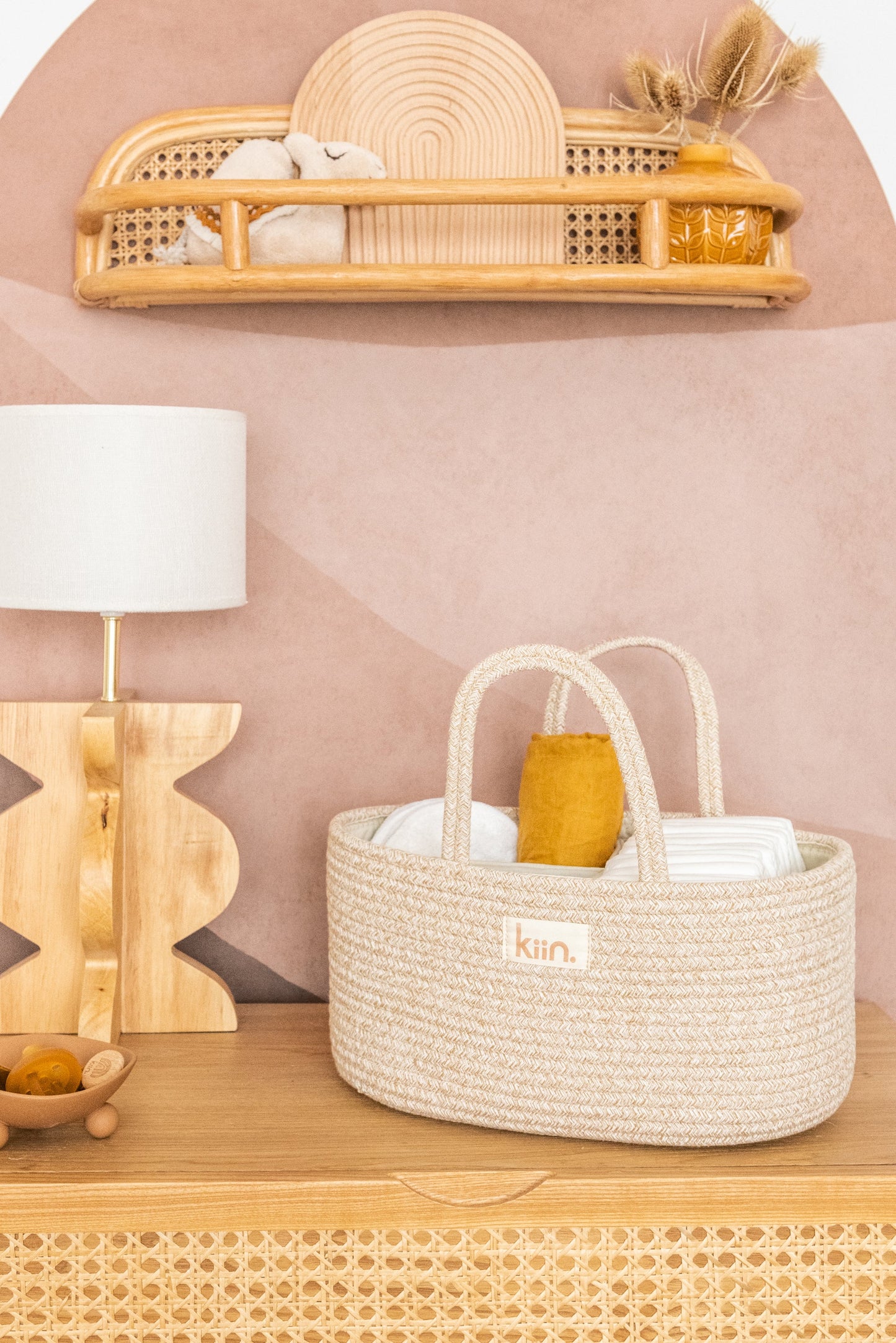 Nappy Caddy Organiser - Cotton Rope