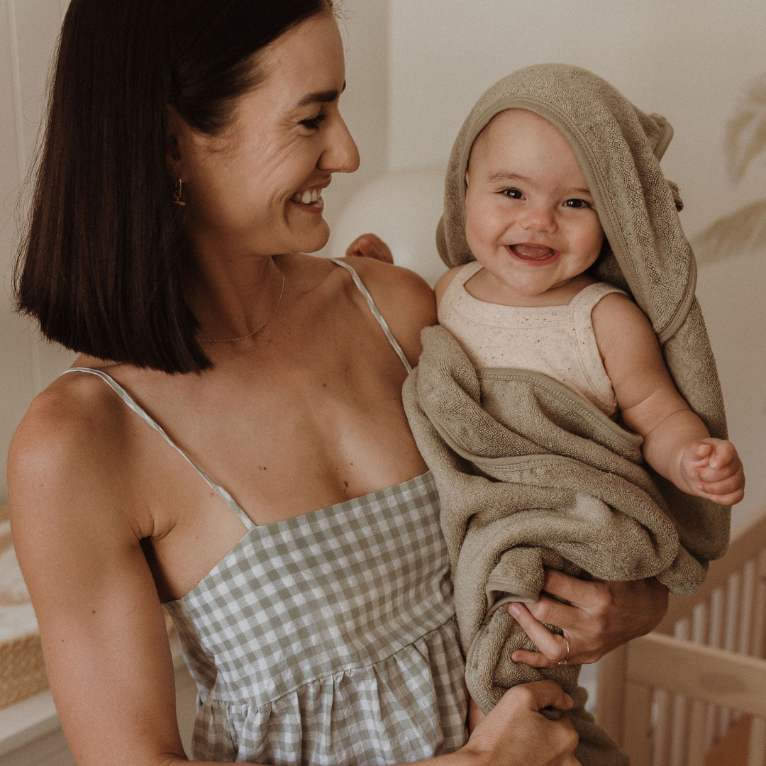 Baby Hooded Towel - Sage
