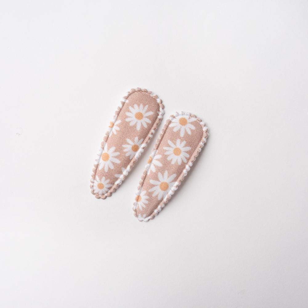 Hair Clips - Marguerite Taupe