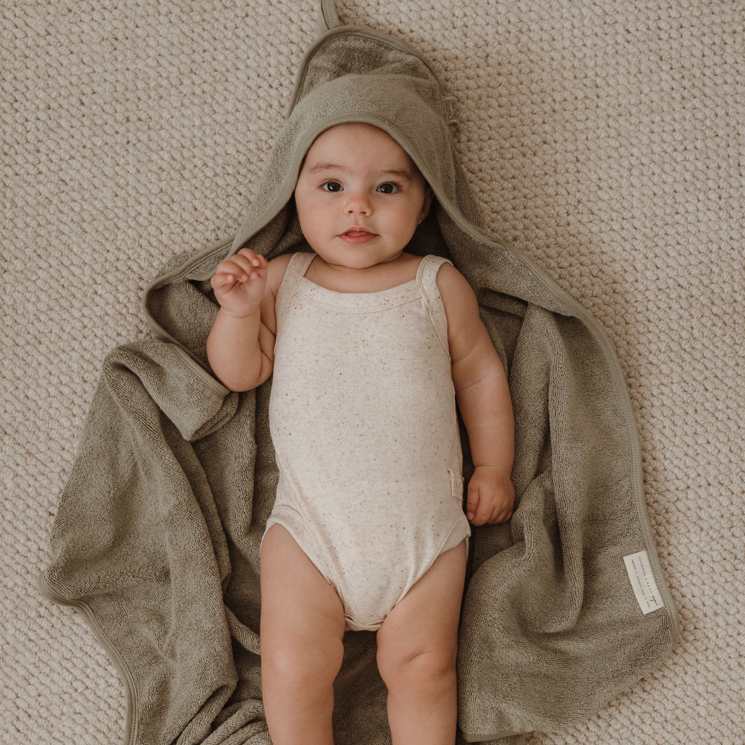 Baby Hooded Towel - Sage