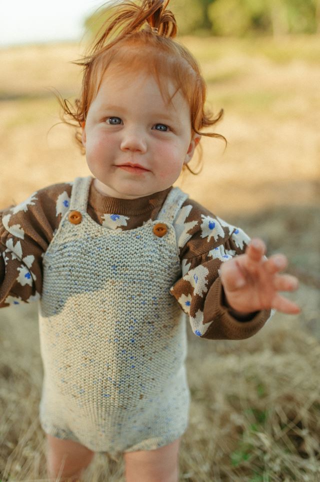 Organic Funfetti Romper - Sea