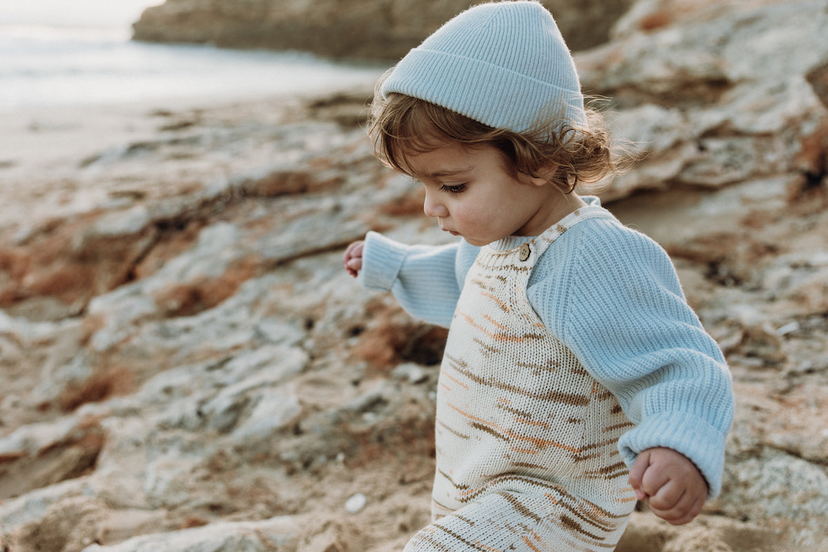 Merino Rib Beanie - Sky | SIZE S LEFT
