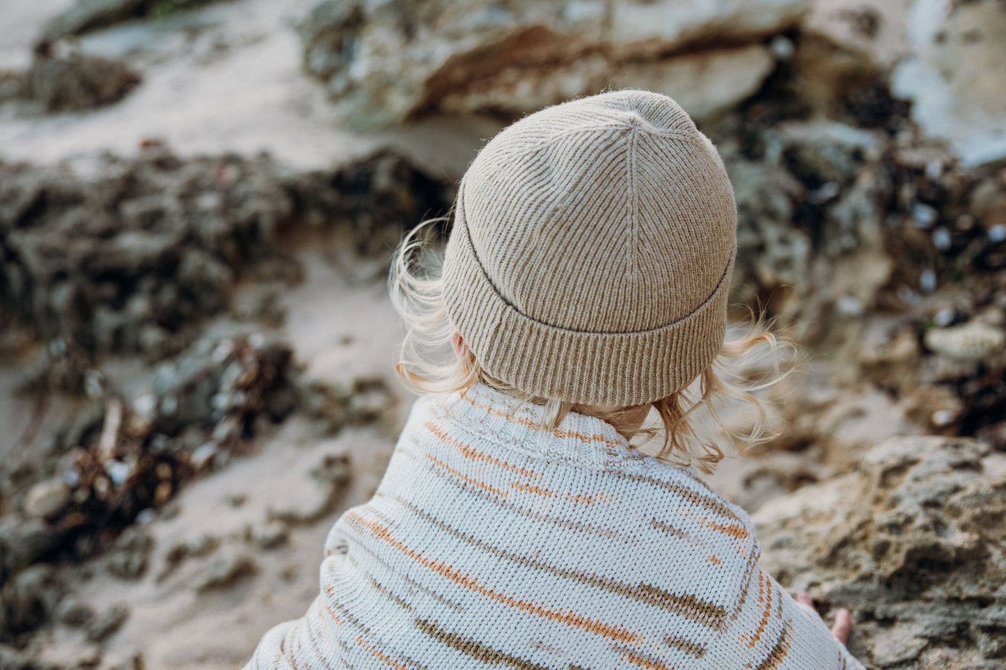 Merino Rib Beanie - Dune | SIZE XS 0-3M LEFT