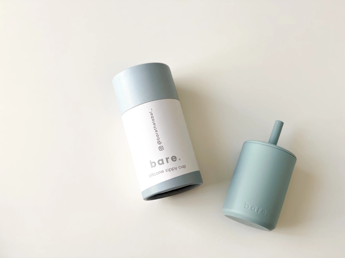 Silicone Sippy Cup - Powder Blue