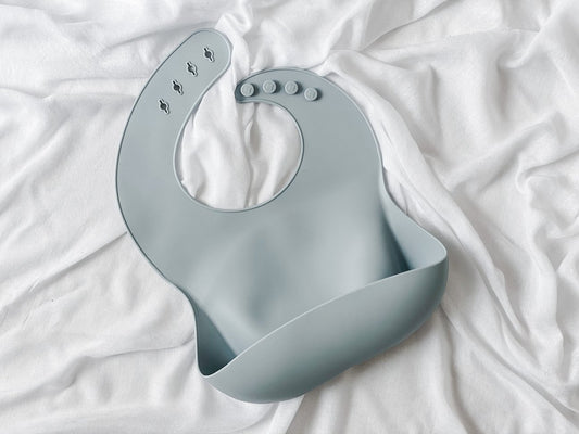 Silicone Bib - Dove Blue
