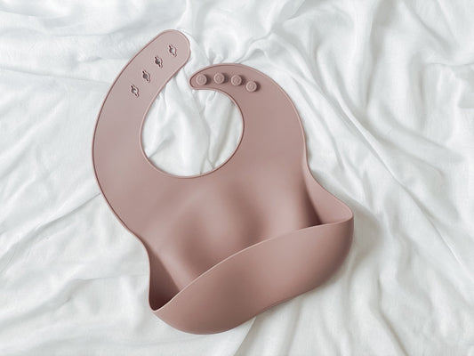 Silicone Bib - Dusty Pink