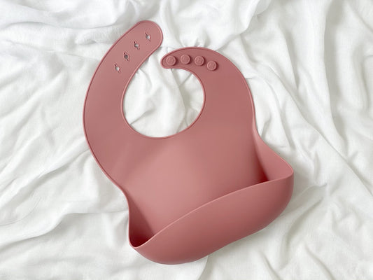 Silicone Bib - Dusty Rose