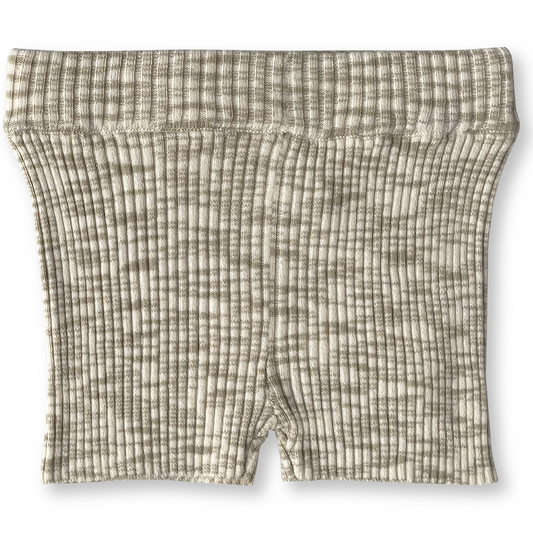 Ribbed Bike Short - Latte