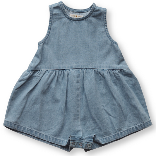 The Denim Playsuit | SIZE 0-3M LEFT
