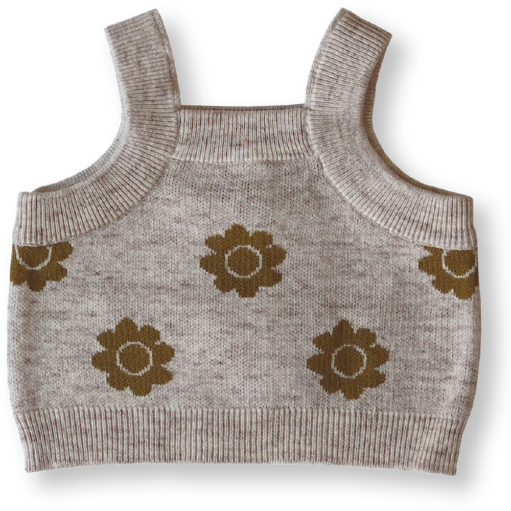 Pansy Top - Mocha & Mocha | SIZE 3-6M LEFT
