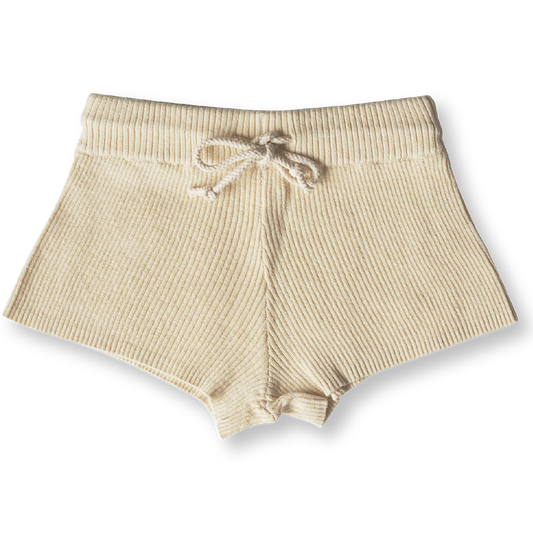 Hemp Ribbed Shorts - Lemonade