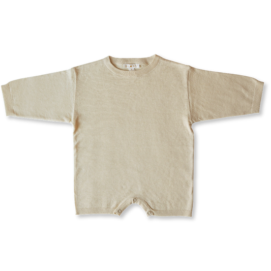 Hemp Oversized Playsuit - Lemonade | SIZE 0-3M LEFT
