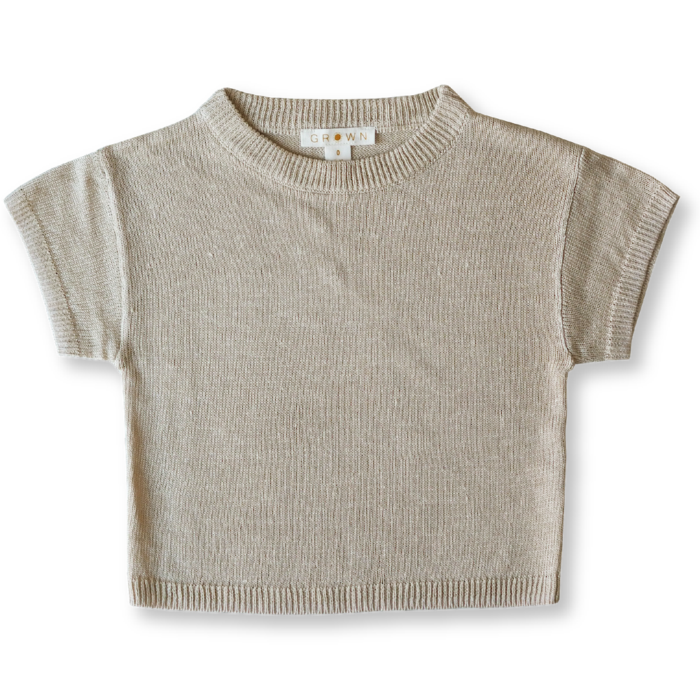 Linen Knit Tee - Linen