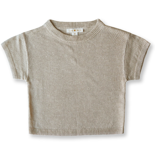 Linen Knit Tee - Linen