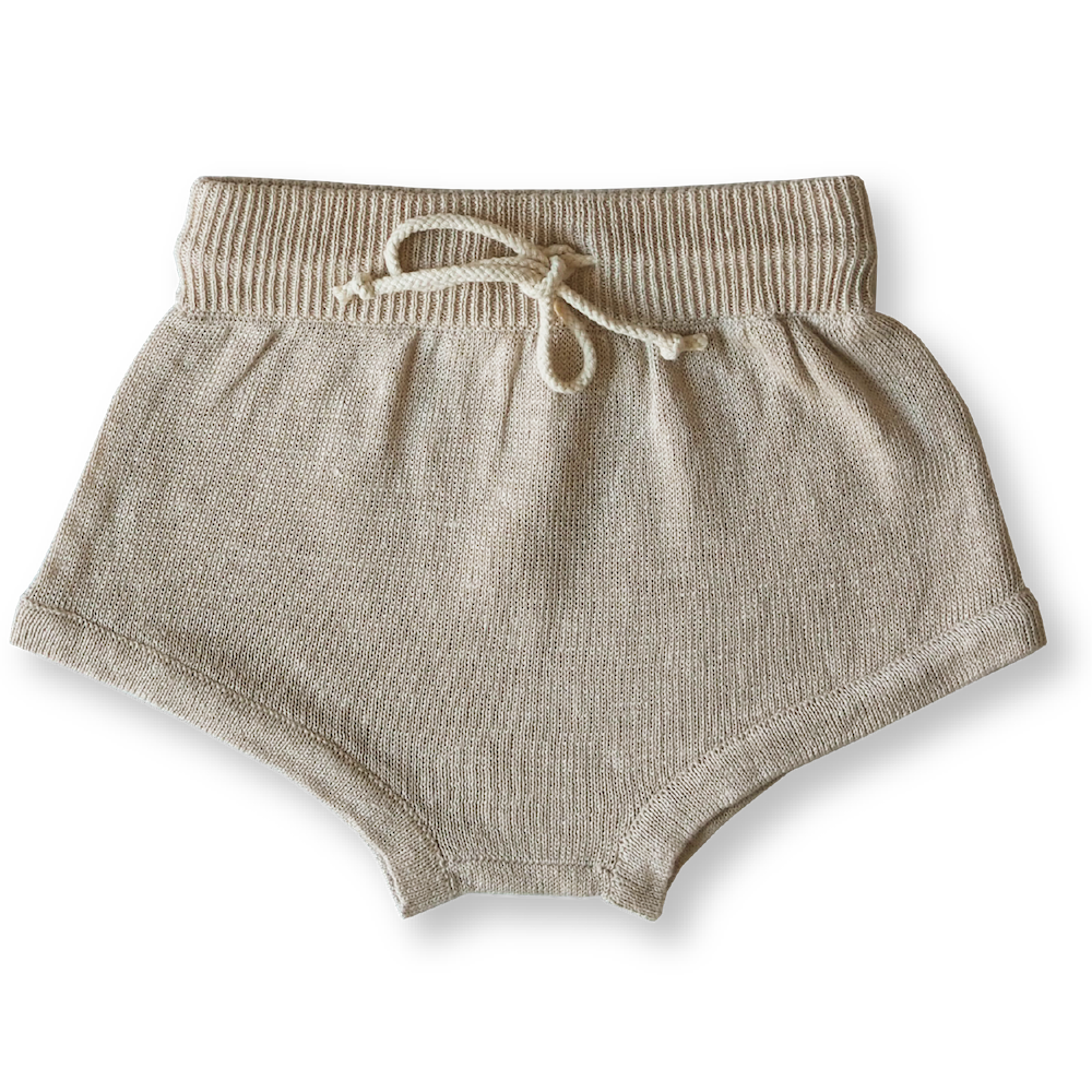 Linen Knit Shorts - Linen | SIZE 0-3M LEFT