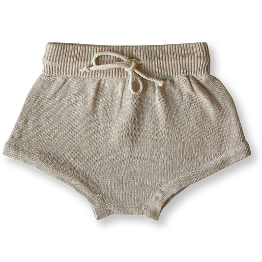 Linen Knit Shorts - Linen | SIZE 0-3M LEFT