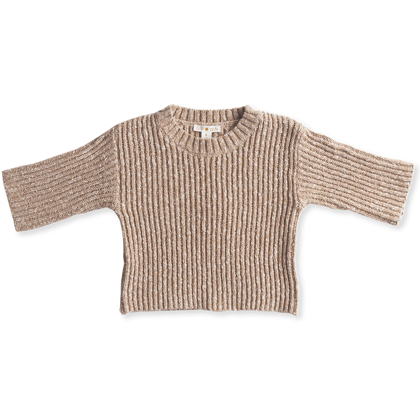 Chunky Rib Pull Over - Ecru | SIZE 3-6M LEFT