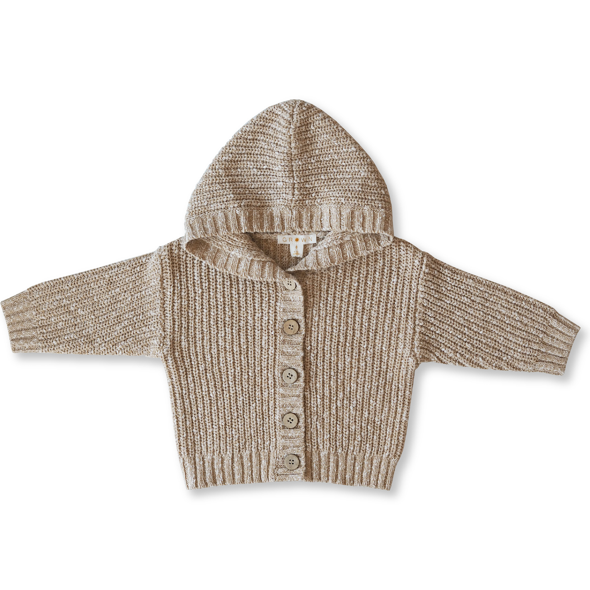 Chunky Rib Hoodie - Ecru | SIZE 6-12M LEFT