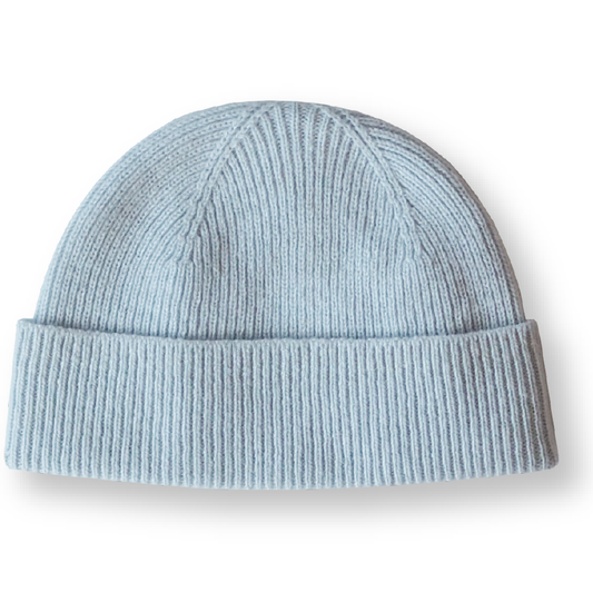 Merino Rib Beanie - Sky | SIZE S LEFT