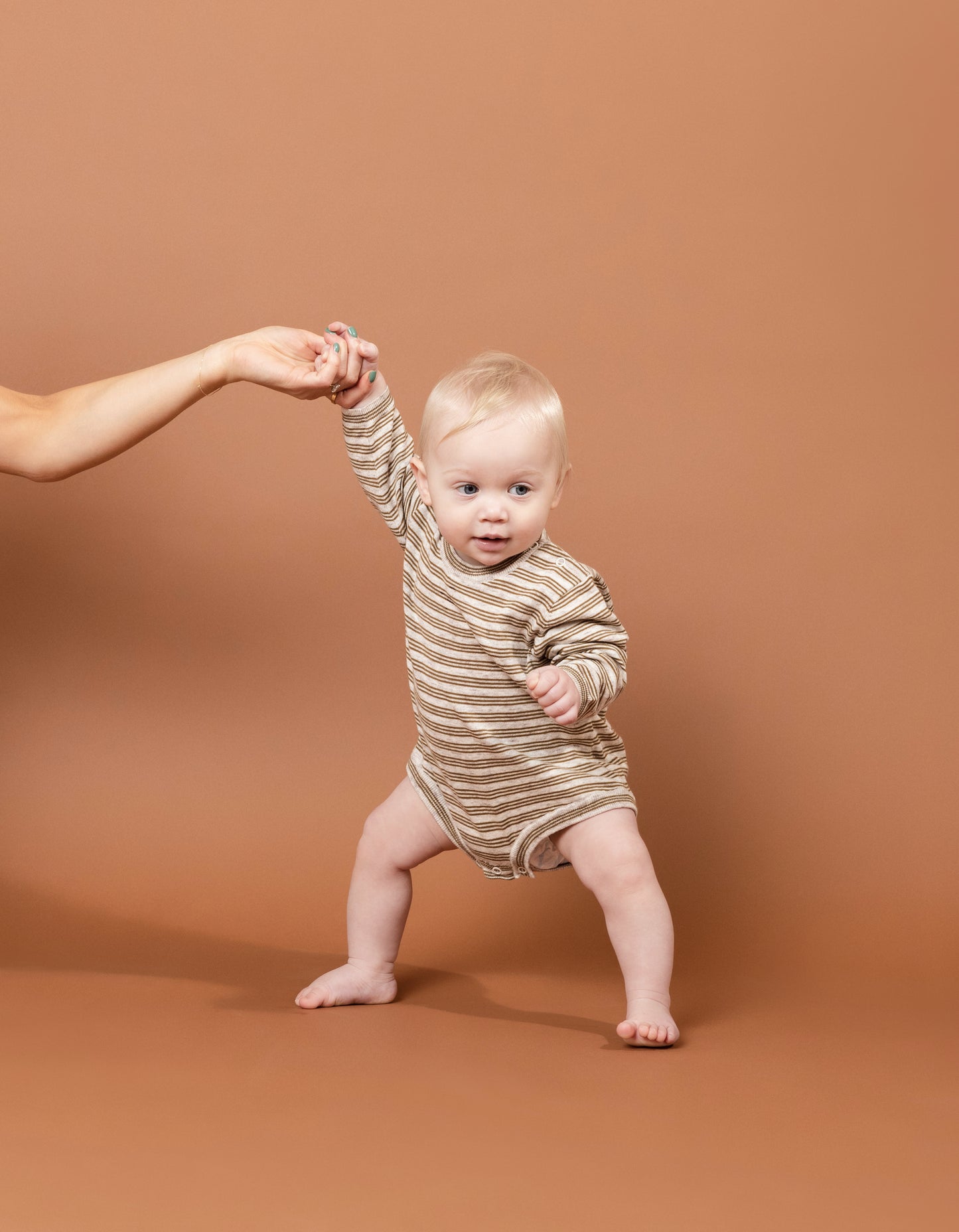 Oversized Organic Romper - Mocha Marle | SIZE 0-3M LEFT
