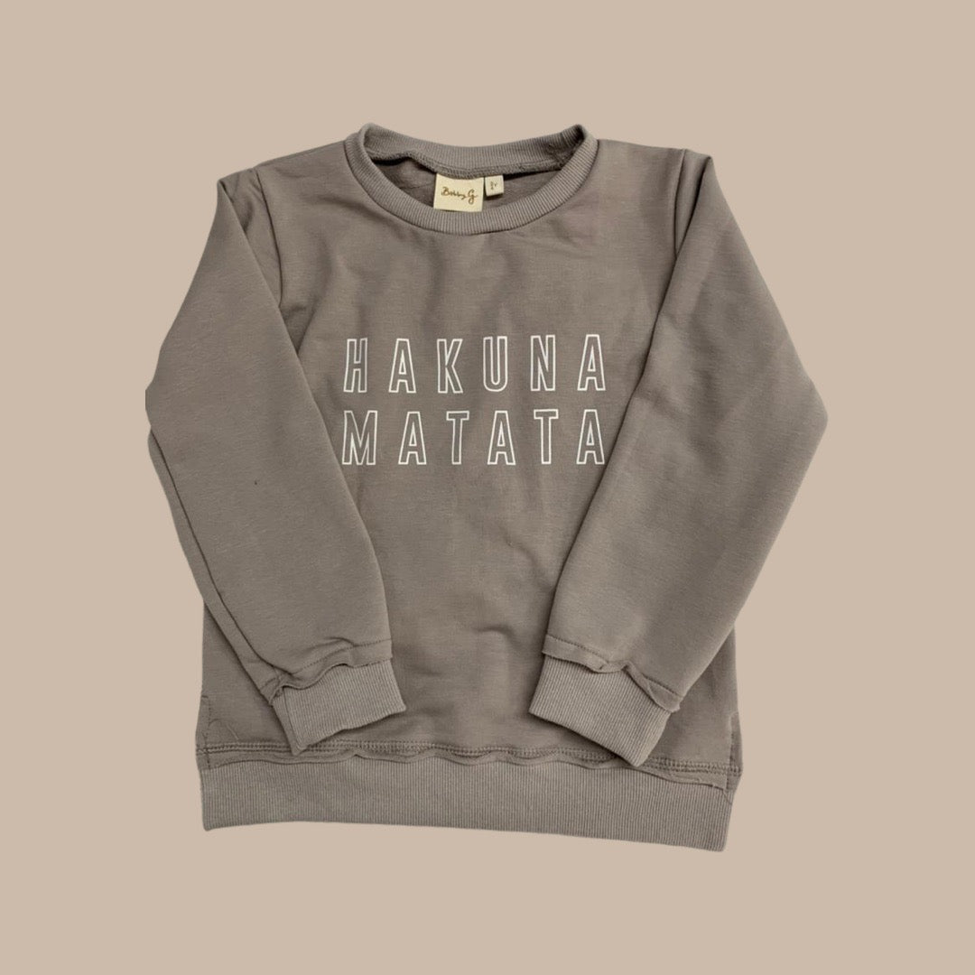 Hakuna Matata Pullover - Stone