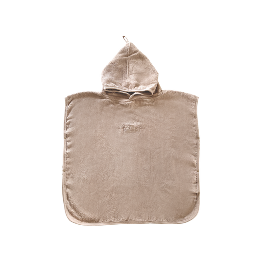 Kids Poncho Hooded Towel - Taupe