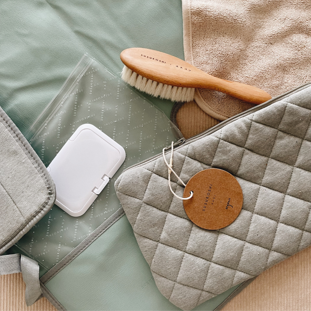 Mama Quilted Zip Pouch - Dew Speckled