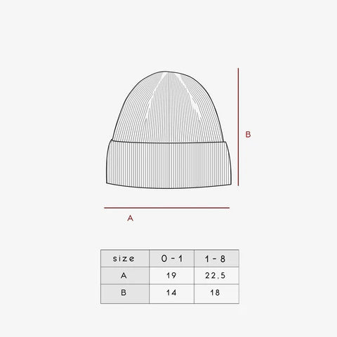 Organic Cotton Rib Beanie - Sky Marle