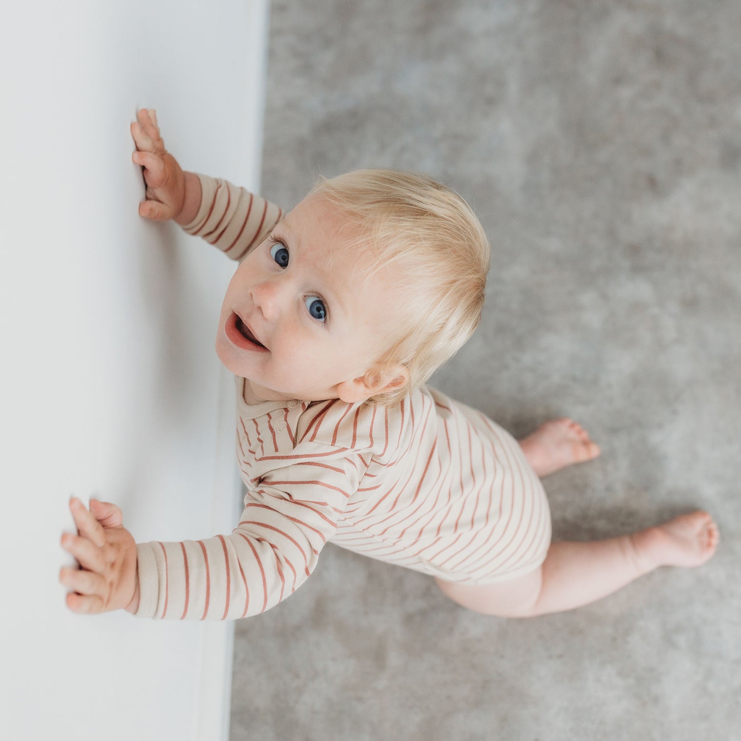 Long Sleeve Bodysuit - Cedar Stripe
