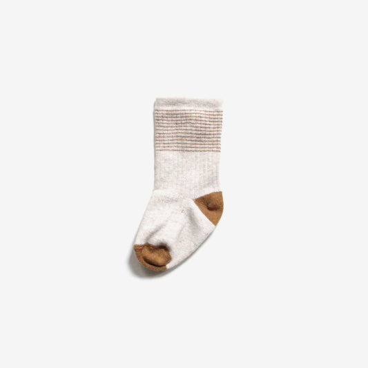 Organic Cotton Jacquard Knit Socks - Stripe | SIZE 3-12M LEFT