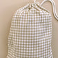 Organic Cotton Fitted Sheet | Cot - Beige Gingham