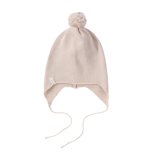 Organic Knit Pilot Cap - Cream