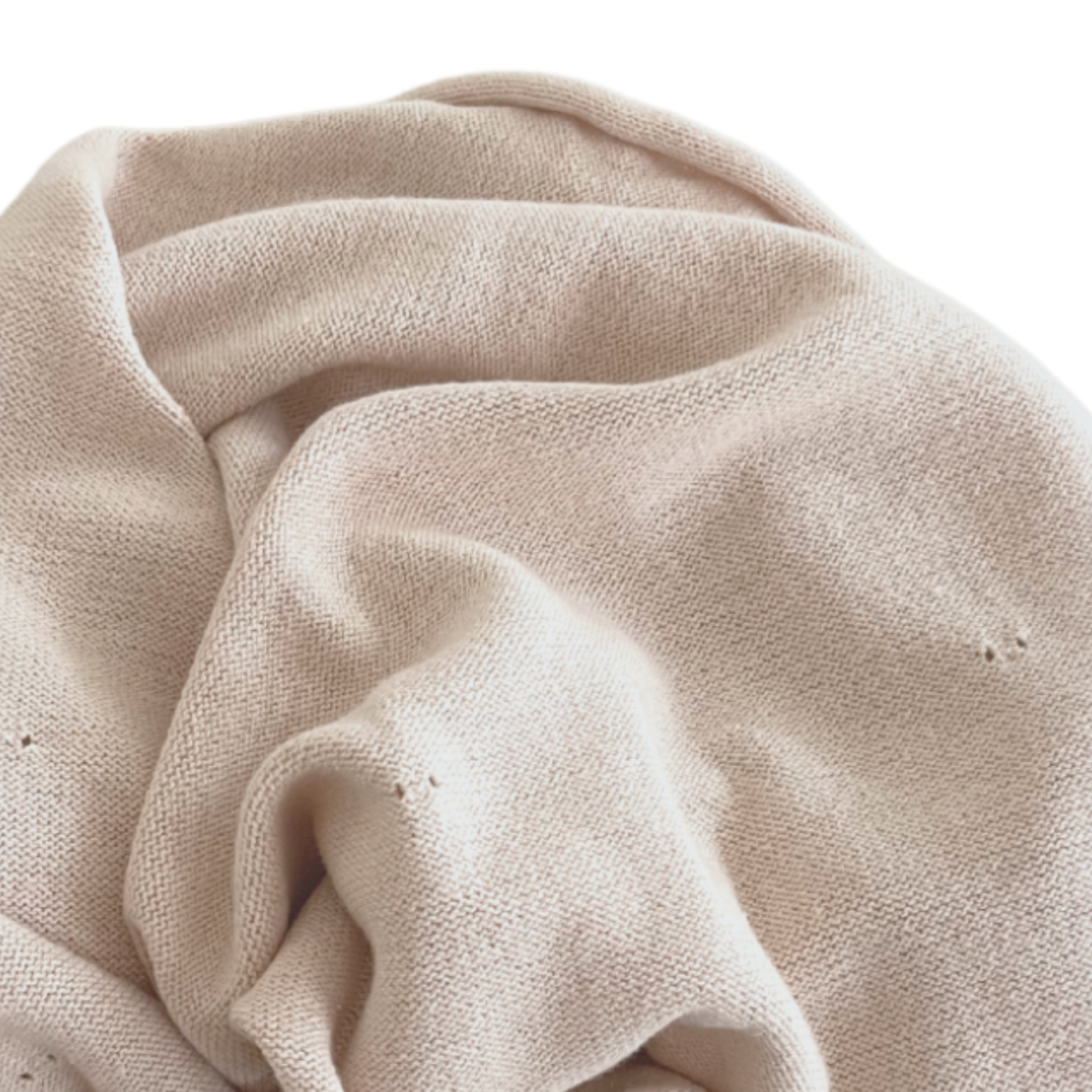 Organic Knit Pointelle Blanket - Cream