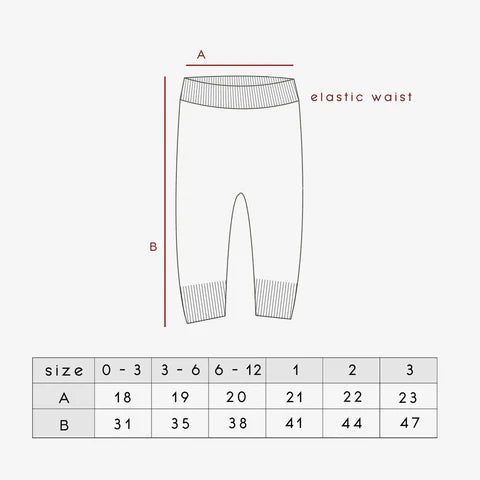 Organic Cotton Rib Knit Leggings - Dark Moss | SIZE 3-6M LEFT