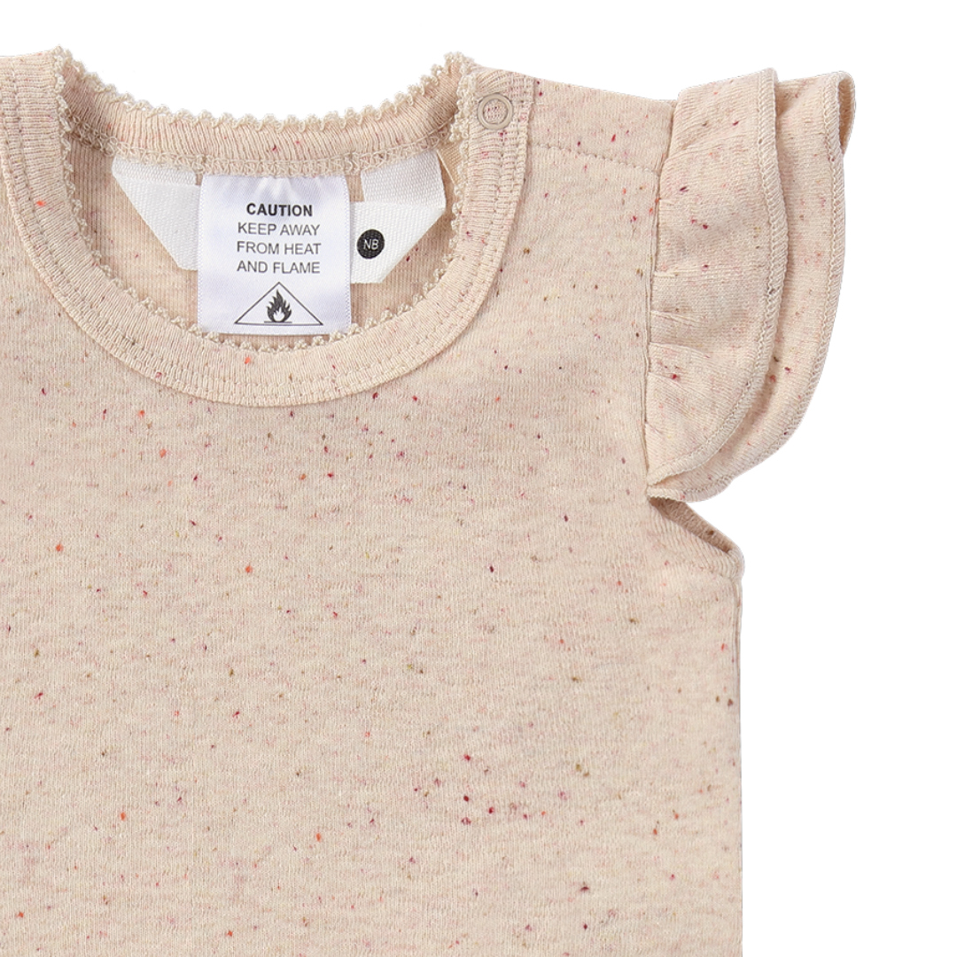 Organic Flutter Suit - Beige Speckled