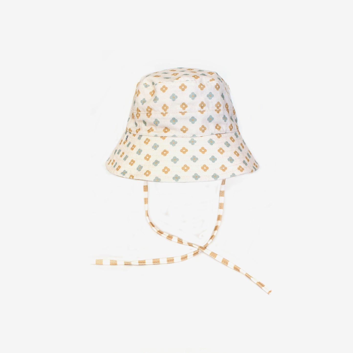 Reversible Bucket Hat - Honey Stripe / Floral