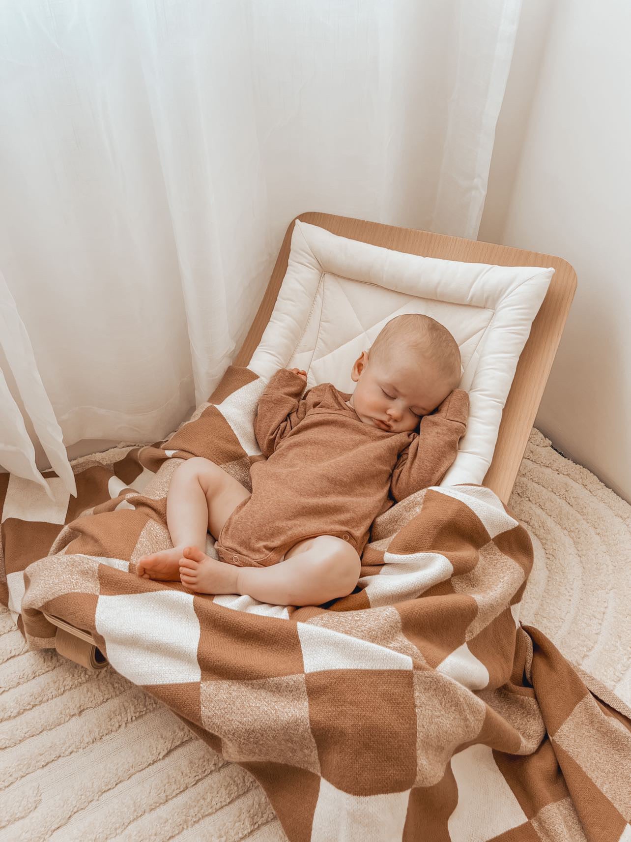 Organic L/S Kimono Bodysuit - Clay Speckled