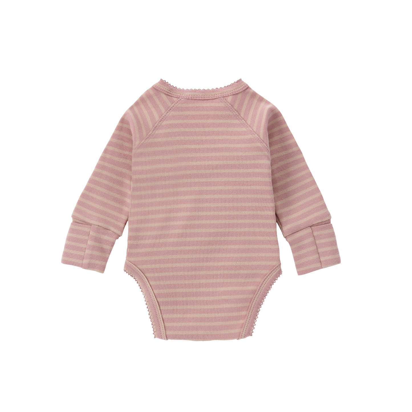 Organic L/S Kimono Bodysuit - Candy Floss