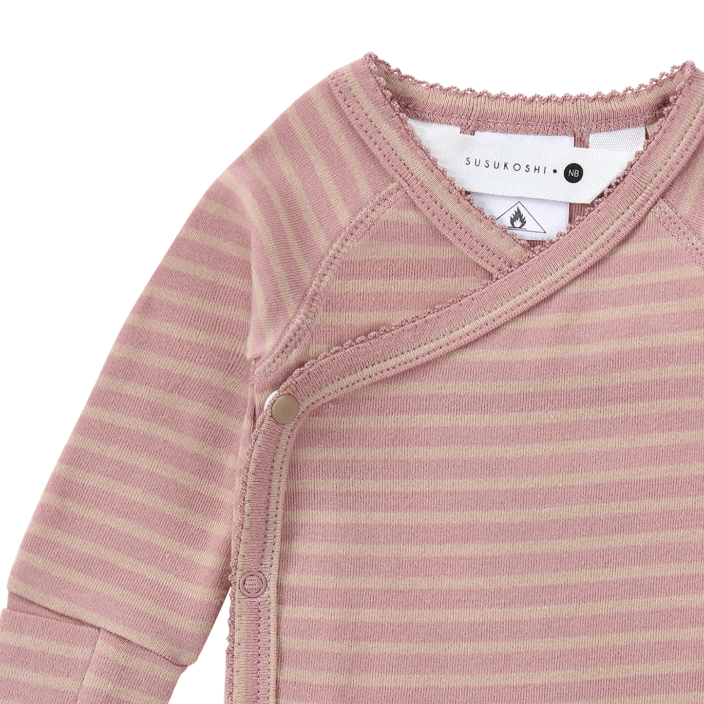 Organic L/S Kimono Bodysuit - Candy Floss