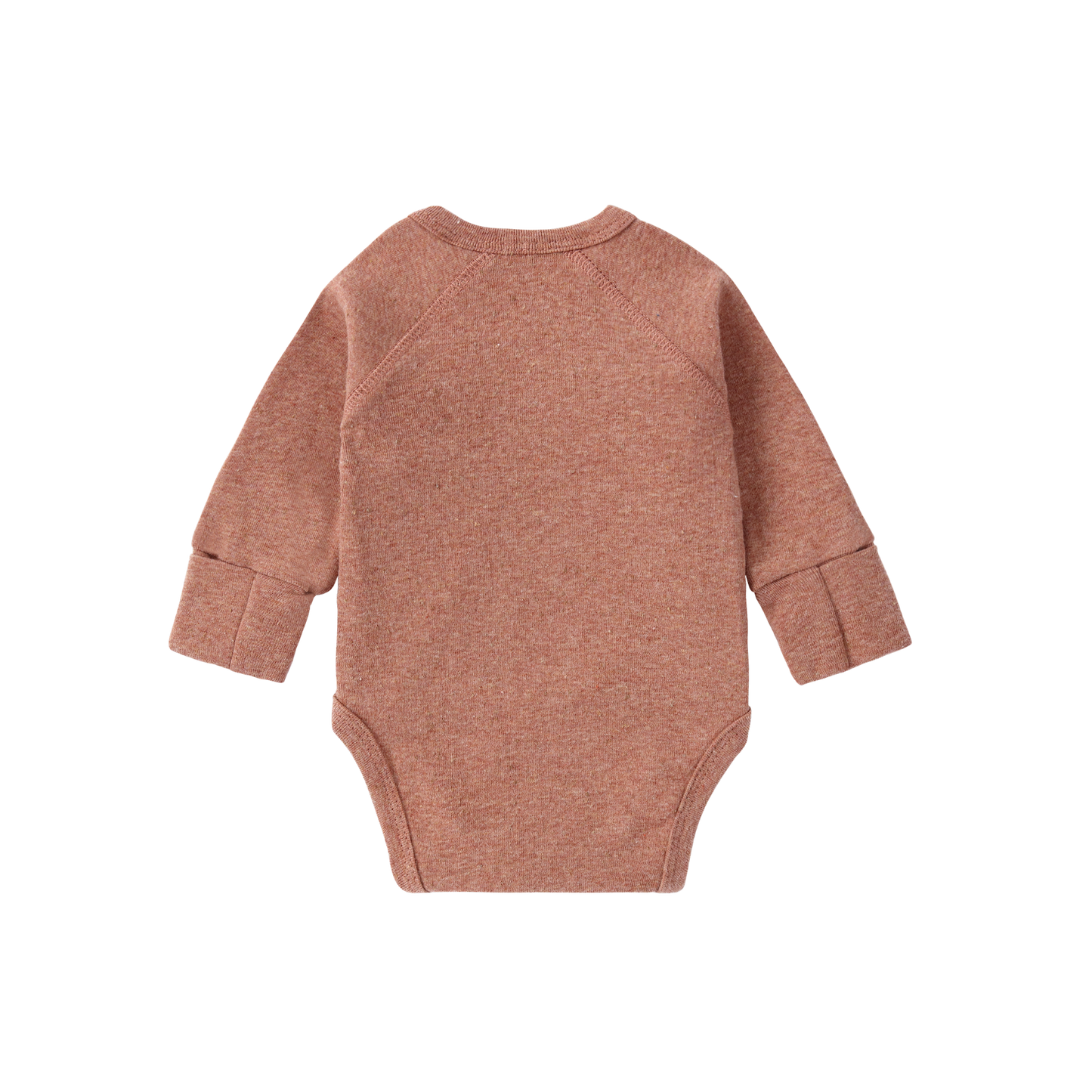 Organic L/S Kimono Bodysuit - Clay Speckled