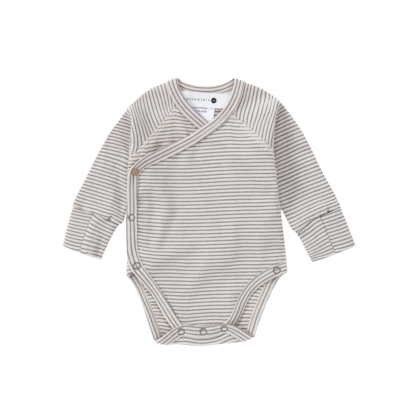 Organic L/S Kimono Bodysuit - Platinum