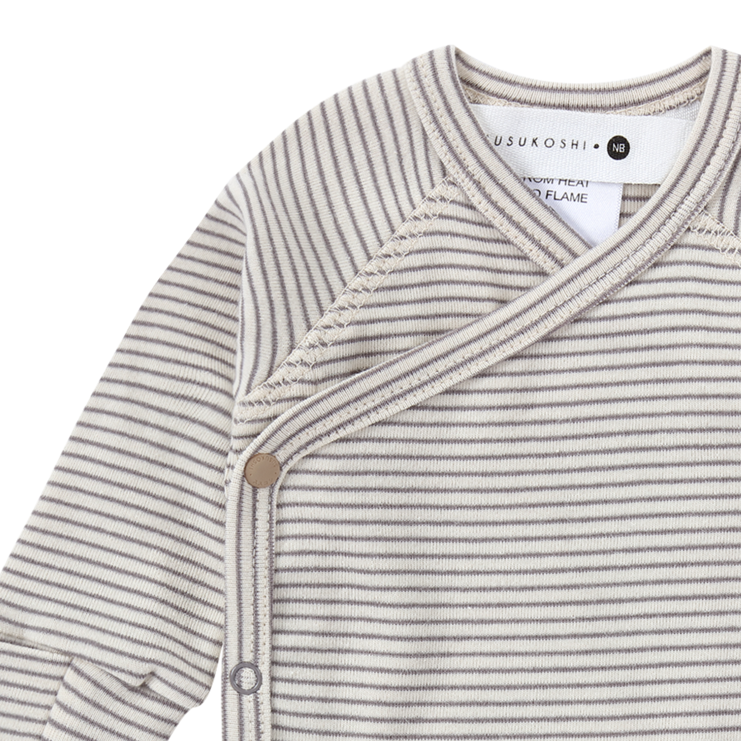 Organic L/S Kimono Bodysuit - Platinum