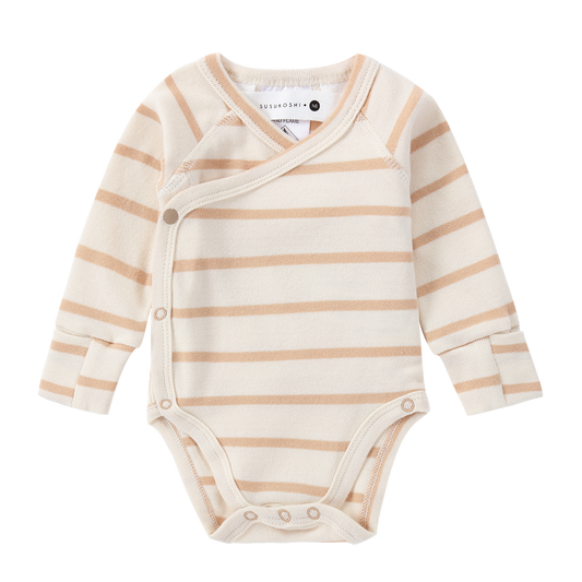 Organic L/S Kimono Bodysuit - Natural Lines