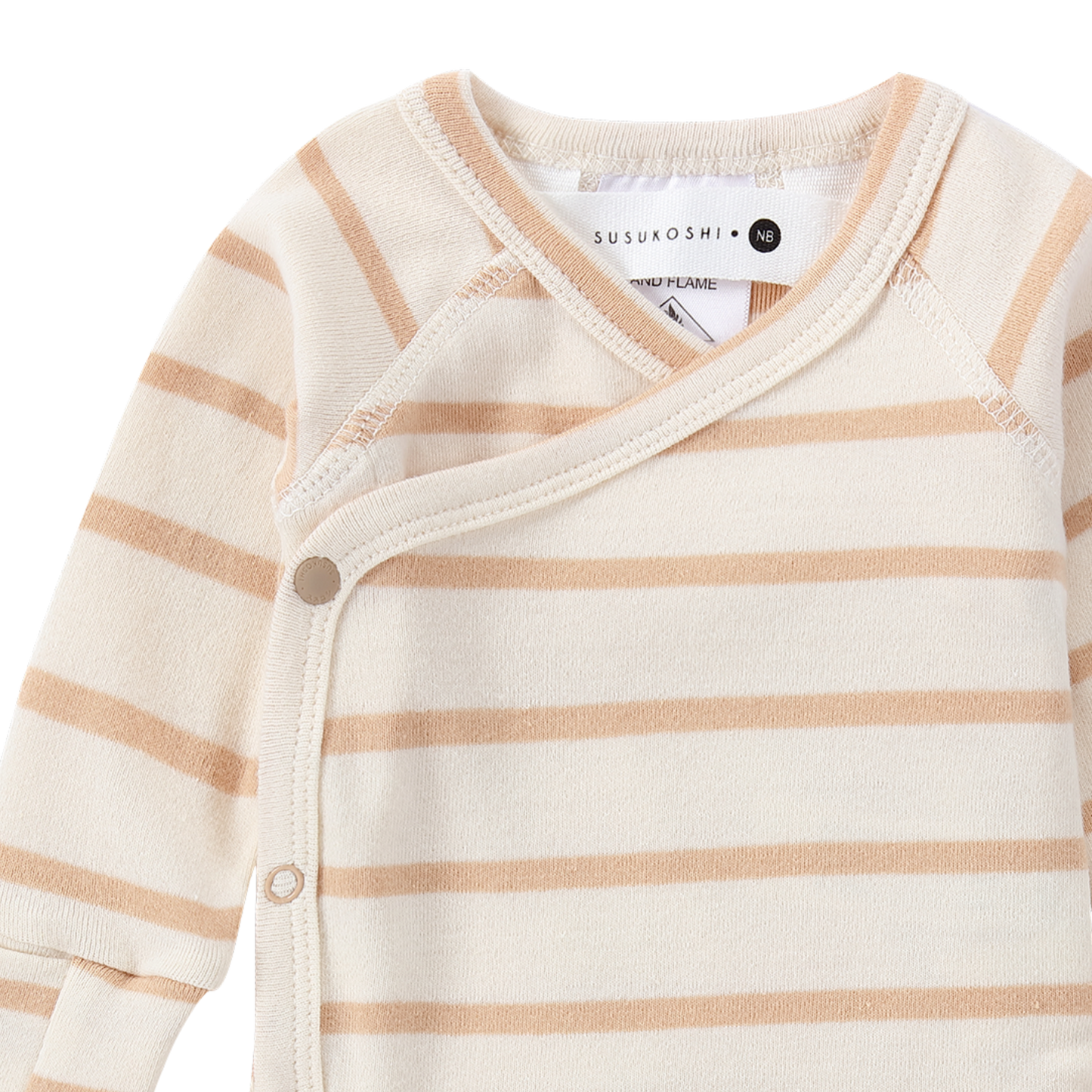 Organic L/S Kimono Bodysuit - Natural Lines