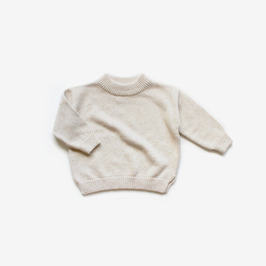 Organic Cotton Knit Jumper - Oat