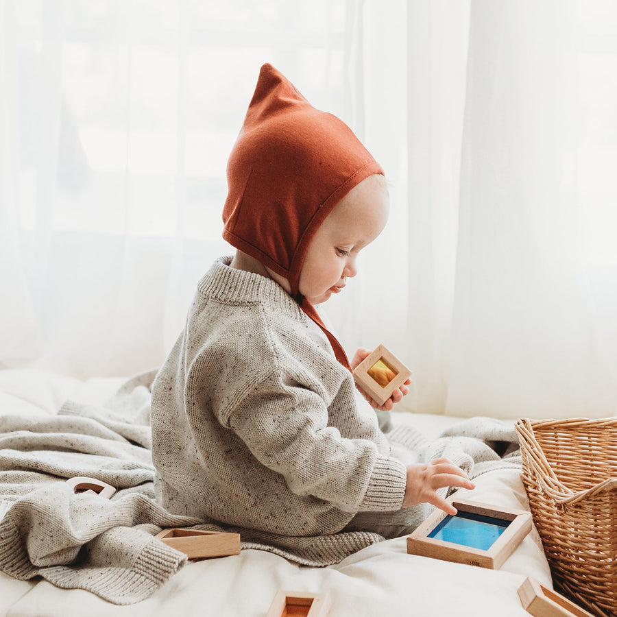 Organic Cotton Knit Jumper - Oatmeal Fleck | SIZE 0-3M LEFT