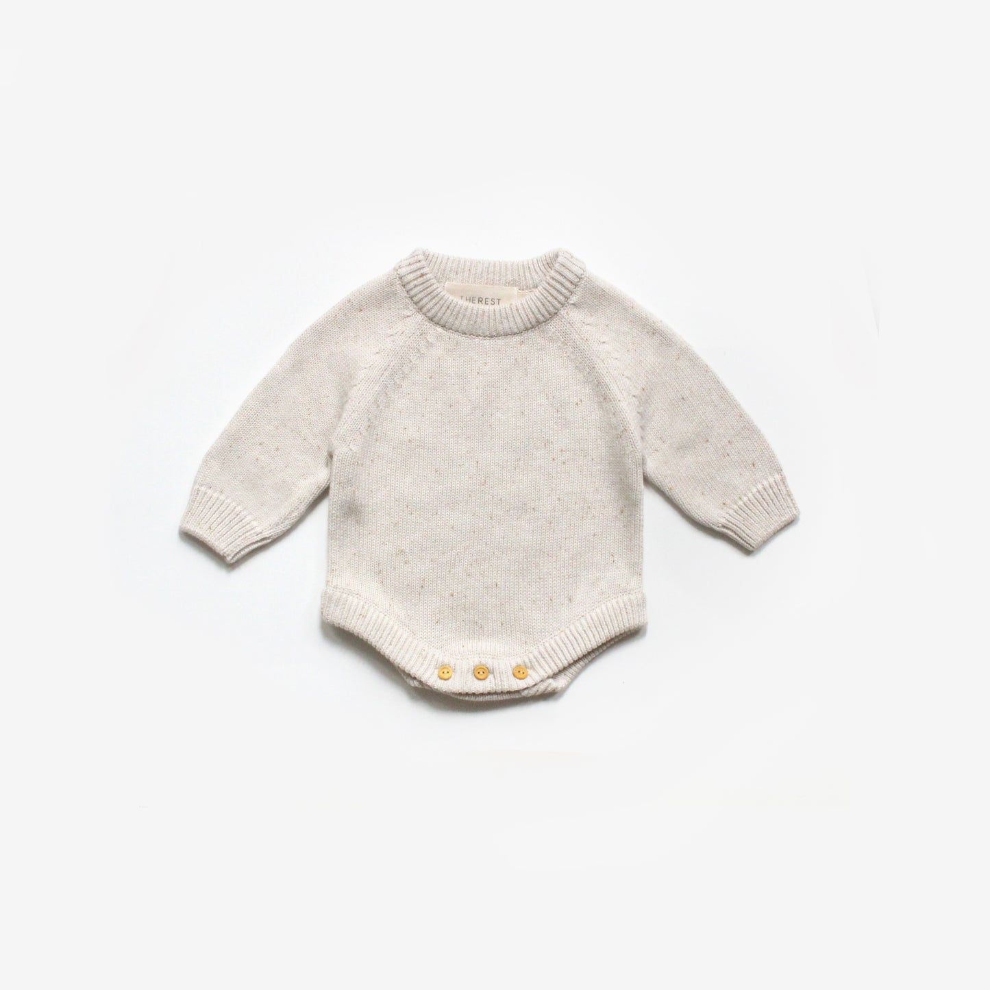 Simple Knit Romper - Oat