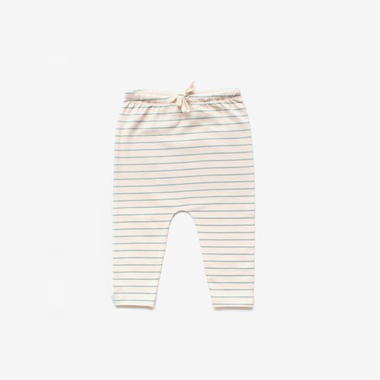 Roll-Up Simple Pants - Ocean Stripe